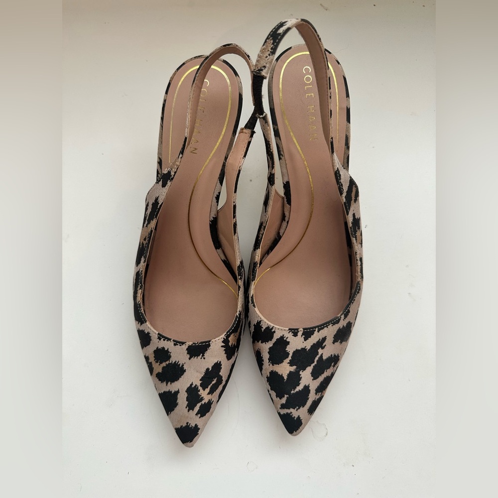 Cole Haan Women's Animal Print Slingback Heels